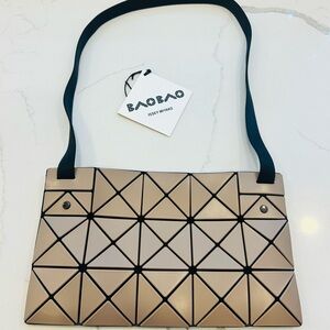 Authentic Lucent matte BAO BAO Issey Miyake shoulder bag and crossbody in beige